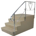 Steps, Decks, and Rails Fiberglass Steps Platform 7″ Riser 35″x38″x38″