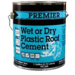 Sealants and Adhesives Wet or Dry Plastic Roof Cement .9 Gallon