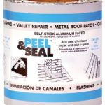 Sealants and Adhesives Peel and Seal Self-Stick Aluminum Roll Roofing 4″ x 33.5′ Silver
