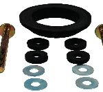 Plumbing Toilet Bowl Gasket Kit with Gasket, Bolts, Washers, Nuts, Wing Nuts