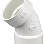 Plumbing PVC Elbow 3″ x 3″, Hub, 1/8 Bend, 45°, 20/Carton