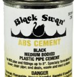 Plumbing ABS Pipe Cement Black, 1/2 pint