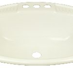 Plumbing Lavatory Sink Plastic, Square 17″ x 20″, Ivory