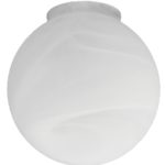 Electrical White Globe 6″ White Alabaster Globe