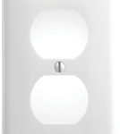 Electrical Receptacle Coverplate White Snap-On