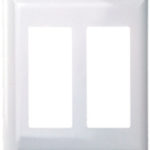Electrical Coverplate Receptacle Double Snap-on White