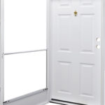 Doors and Windows Kinro Series 7660 Steel Combination Door with Knocker Viewer, Right-hand 38″ x 76″