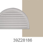 Perrenia Half Round Gable Vent Warm Sandalwood 32″ x 20″ Half Round Gable Vent