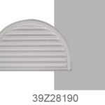 Perrenia Half Round Gable Vent Harbor Stone 32″ x 20″ Half Round Gable Vent