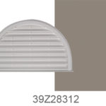 Perrenia Half Round Gable Vent Adobe Clay 32″ x 20″ Half Round Gable Vent